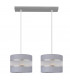 Helen Straight Bar Pendant Ceiling Light Grey Silver 45cm-1