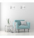 Helen Cylindrical Pendant Ceiling Light White Silver 20cm-2