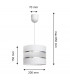 Helen Cylindrical Pendant Ceiling Light White Silver 20cm-4