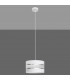 Helen Cylindrical Pendant Ceiling Light White Silver 25cm-2