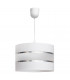 Helen Cylindrical Pendant Ceiling Light White Silver 35cm-1