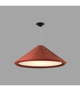 4 Light Large Dome Ceiling Pendant Burgundy, E27 - 2