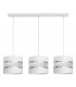 Helen Straight Bar Pendant Ceiling Light White Silver 65cm-1