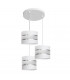 Helen Cluster Pendant Ceiling Light White Silver 35cm-1