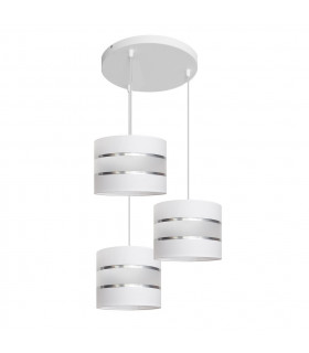 Helen Cluster Pendant Ceiling Light White Silver 35cm-1