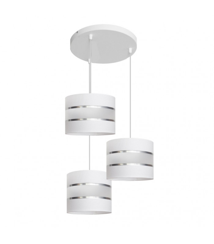 Helen Cluster Pendant Ceiling Light White Silver 35cm-1