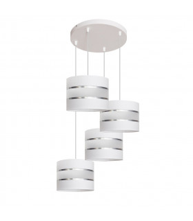 Helen Cluster Pendant Ceiling Light White Silver 35cm-1