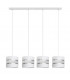 Helen Straight Bar Pendant Ceiling Light White Silver 100cm