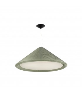 4 Light Large Dome Ceiling Pendant Olive green, E27 - 1