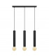 Tuba Straight Bar Pendant Ceiling Light Black 60cm