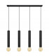 Tuba Straight Bar Pendant Ceiling Light Black 100cm