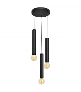 Tuba Cluster Pendant Ceiling Light Black 30cm