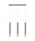 Tuba Straight Bar Pendant Ceiling Light Grey 60cm