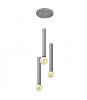 Tuba Cluster Pendant Ceiling Light Grey 30cm
