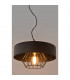 Babilon Cylindrical Pendant Ceiling Light Black 29cm-5