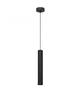 Tuba Slim Pendant Ceiling Light Black 10cm-1