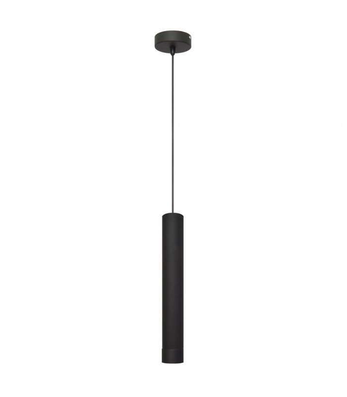 Tuba Slim Pendant Ceiling Light Black 10cm-1