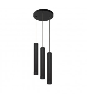 Tuba Cluster Pendant Ceiling Light Black 30cm
