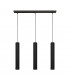 Tuba Straight Bar Pendant Ceiling Light Black 60cm-1
