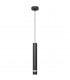 Tuba Slim Pendant Ceiling Light Black Chrome 10cm-1