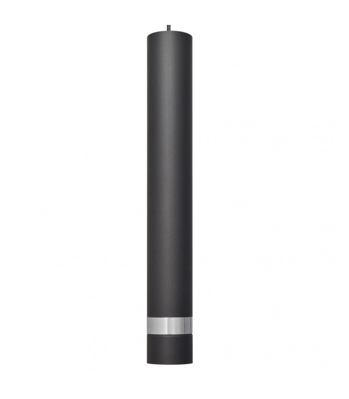 Tuba Slim Pendant Ceiling Light Black Chrome 10cm-3