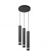 Tuba Cluster Pendant Ceiling Light Black Chrome 30cm