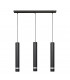 Tuba Straight Bar Pendant Ceiling Light Black Chrome 60cm-1