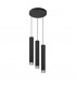 Tuba Cluster Pendant Ceiling Light Black Chrome 30cm