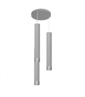 Tuba Cluster Pendant Ceiling Light Grey Chrome 30cm