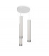 Tuba Cluster Pendant Ceiling Light White Chrome 30cm