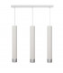 Tuba Straight Bar Pendant Ceiling Light White Chrome 60cm