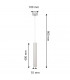 Tuba Slim Pendant Ceiling Light White 10cm-4