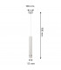 Tuba Slim Pendant Ceiling Light White Chrome 10cm-4
