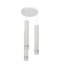 Tuba Cluster Pendant Ceiling Light White Chrome 30cm