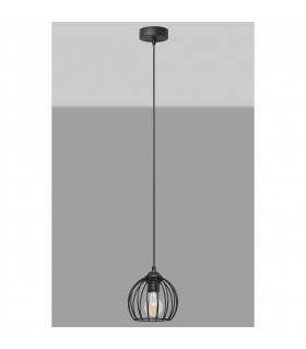 Mercure Wire Frame Pendant Ceiling Light Black 16cm