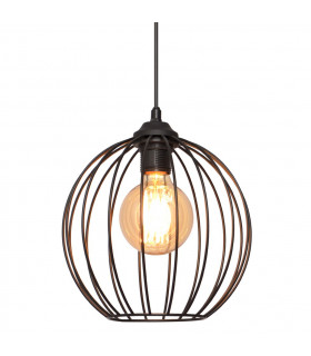 Mercure Wire Frame Pendant Ceiling Light Black 24cm