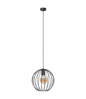 Mercure Wire Frame Pendant Ceiling Light Black 30cm