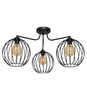 Mercure Multi Arm Semi Flush Ceiling Light Black 72cm