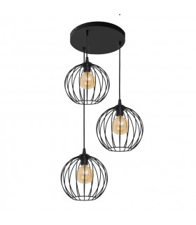 Mercure Cluster Pendant Ceiling Light Black 40cm-2