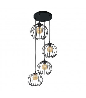 Mercure Cluster Pendant Ceiling Light Black 40cm-1