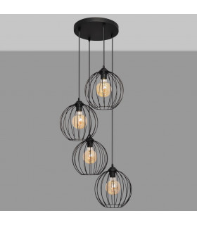 Mercure Cluster Pendant Ceiling Light Black 40cm-2