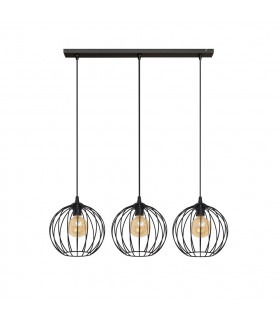 Mercure Straight Bar Pendant Ceiling Light Black 70cm
