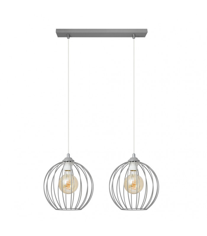 Mercure Straight Bar Pendant Ceiling Light Grey 50cm-1