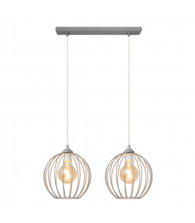 Mercure Straight Bar Pendant Ceiling Light Grey 50cm-2