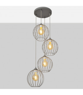 Mercure Cluster Pendant Ceiling Light Grey 40cm-2