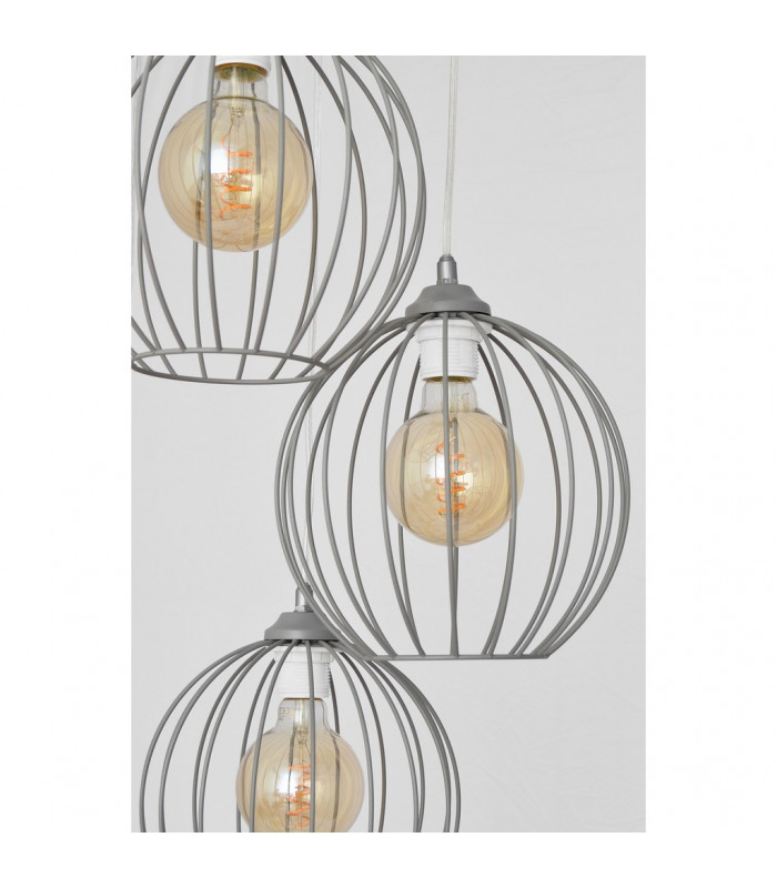 Mercure Cluster Pendant Ceiling Light Grey 40cm-4