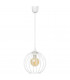 Mercure Wire Frame Pendant Ceiling Light White 24cm