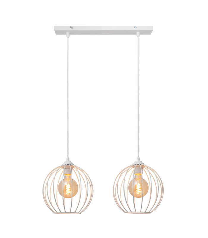 Mercure Straight Bar Pendant Ceiling Light White 50cm-3