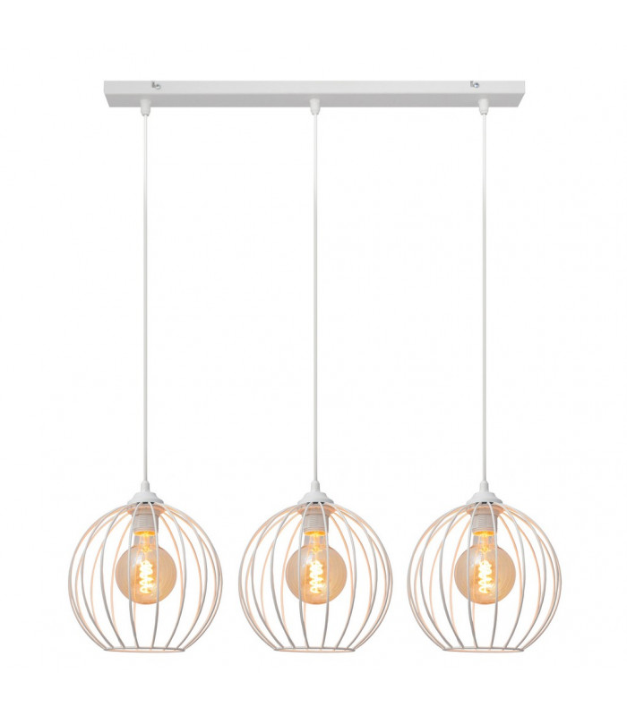 Mercure Straight Bar Pendant Ceiling Light White 70cm-5