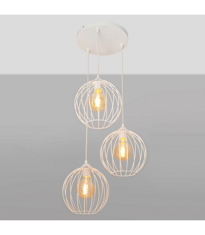 Mercure Cluster Pendant Ceiling Light White 40cm-6